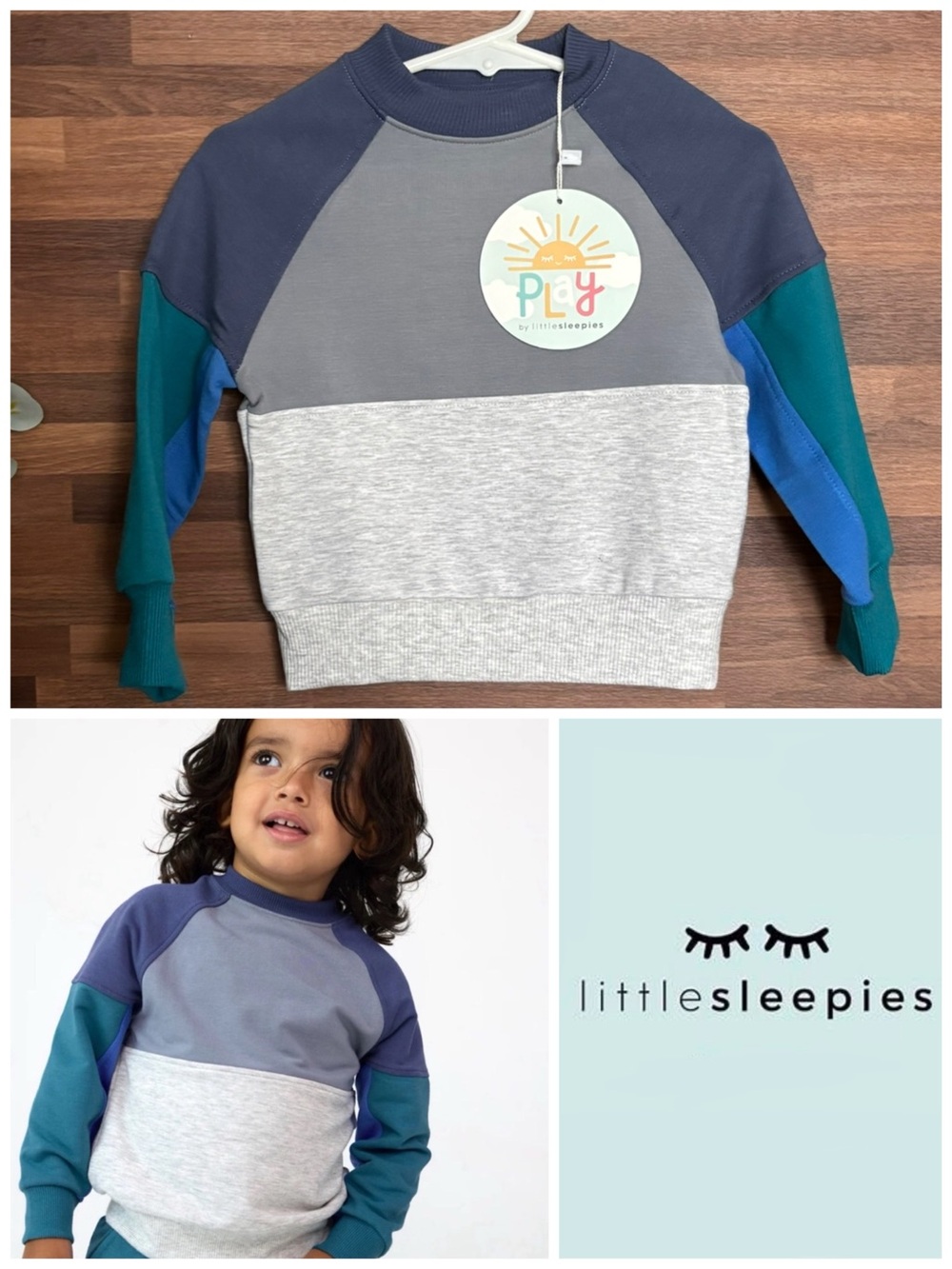 🎉HP!🎉Little Sleepies Crewneck Sweatshirt 12-18